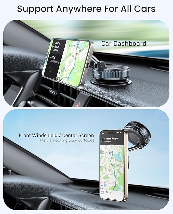 360 Magnetic Phone Mount For Car Strong Magnet Cell Phone Holder